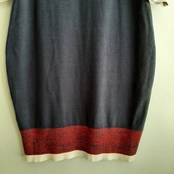 LOVE & LEGEND / Midi Sweater Dress V-neck Navy Blue PLUS Sz 2X - Picture 4 of 8